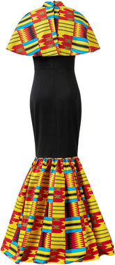 Women'S African Ankara Outfits Attire Kente Print Dresses